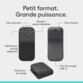 Souris sans fil pliable Mobi Fold bluetooth 4000 dpi Graphite