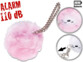 alarme de poche anti agression avec fourrure de décoration rose
