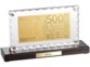 Billet de 500 Euros plaqué or avec socle