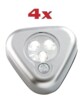 4 Lampes à LED mobiles à détecteur de mouvements