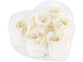 6 savons en forme de roses blanches avec un coffret cadeau