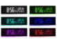 horloge digital grand affichage avec selection couleur d'affichage blanc vert turquoise bleu violet rouge nc3986 infactory