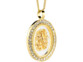 Chaîne & pendentif ''Ovale'' avec feuille d’or 23 carats