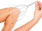 Gratteur à bras avec manche ergonomique pour massage de coude genou ou tête