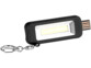 mini lampe de poche led cob rechargeable par usb avec attache porte clé