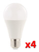 Pack de 4 ampoules LED 10 W E27 haute efficience énergétique - Blanc 6500 K