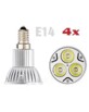 4 Ampoules 3 Led E14 Blanc Chaud