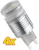 4 Ampoules 3 LED SMD G9 blanc froid