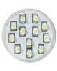 4 Ampoules 6 LED SMD GU4 blanc chaud 12 V