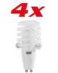 4 Ampoules basse consommation à démarrage rapide Gu10 - 15 W