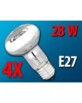 4 Ampoules réflecteur R63 halogène E27 28 W 