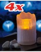 4 Bougies À Led Solaires ''Melting Candle''