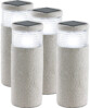 4 Lanternes solaires type pierre modèle ''Maxi Grey Stone''