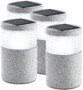 4 Lanternes solaires type pierre modèle ''Mini Grey Stone''
