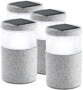 4 Lanternes solaires type pierre modèle ''Mini Grey Stone''