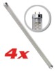 4 Tubes 180 Led T8 Blanc Froid
