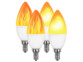 Ampoules LED E14 avec éclairage aspect flamme réaliste ou lumière standard par Luminea
