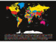 Carte du monde à gratter Infactory taille XXL.