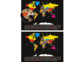 Lot de 2 cartes du monde à gratter XXL par Infactory.