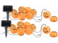 2 guirlandes à LED avec 10 lampions "citrouilles d'Halloween" - Solaire