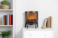 Poêle électrique décoratif à piles de 35,5 cm