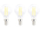 Pack de 3 ampoules LED E14 filament Luminea.