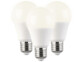 Lot de 3 ampoules LED E27 avec une capacité de 11 W seulement et une luminosité de 1050 lumens.