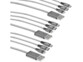 3 câbles de chargement 3 en 1 Micro-USB / USB-C / Lightning de 30, 60 et 120 cm