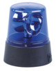 Lampe gyrophare Lunartec bleue avec base noire et interrupteur