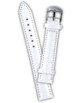 Bracelet de montre cuir aspect croco - blanc           12 mm