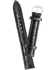 Bracelet de montre cuir aspect croco - noir            14 mm