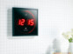 Horloge digitale murale radiopilotée à LED rouges de la marque Lunartec