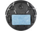 aspirateur autonome de sol avec deux brosses, collecteur de poussière et chiffon de nettoyage vue de dessous