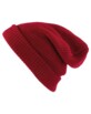 Bonnet tricoté rouge foncé