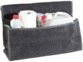 Organiseur de coffre gris avec bouteille rouge rouleau papier et jerrycan transparent