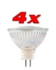 4 Ampoules 39 LED SMD GU5.3 -  blanc chaud