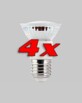 4 Ampoules 60 LED SMD E27 3,3 W -  blanc neutre