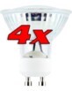 4 Ampoules LED GU10 - Blanc chaud 