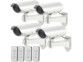4 caméras de surveillance factices avec détecteur infrarouge et fonction alarme