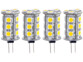 4 ampoules 18 LED SMD G4 blanc neutre