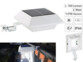 3 lampes solaires à LED pour gouttière 160 lm 2 W avec capteur PIR - Blanc