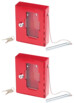 2 boîtes à clés de secours professionnelle avec vitre et marteau d'urgence