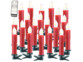 20 bougies LED sans fil avec télécommande XMS-35.r - Rouge