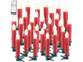 Lot de 30 bougies à LED rouges modèle XMS-35.r Lunartec.