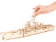 Maquette 3D en bois de navire de guerre, par Infactory.