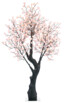 Arbre à LED, Cerisier 200 cm avec 576 fleurs lumineuses blanc chaud - IP44. Eclairé