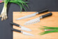 4 couteaux de cuisine en acier inoxydable