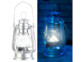 Mini lampe-tempête LED à piles à intensité variable 200lm / 3W / 8000K  - Argent