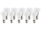 10 ampoules LED avec réflecteur, 8 W, E27 - Blanc Chaud