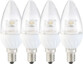 4 ampoules LED ovales 4 W - E14 - Blanc chaud